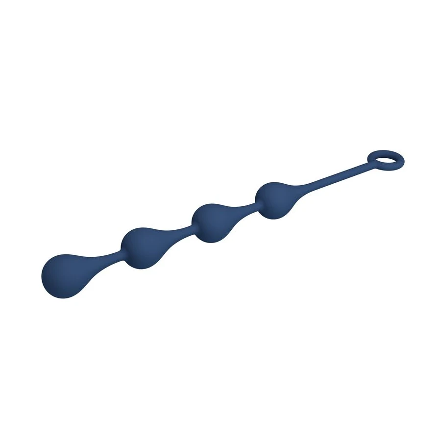 MR PLAY - BLUE SILICONE ANAL BEADS SIZE M 33 CM